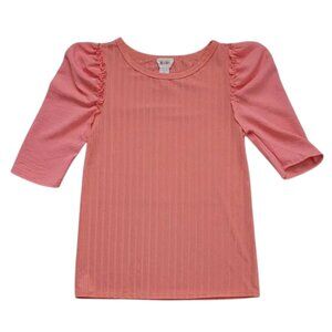 Coral Puff Sleeve Shirt Size Small